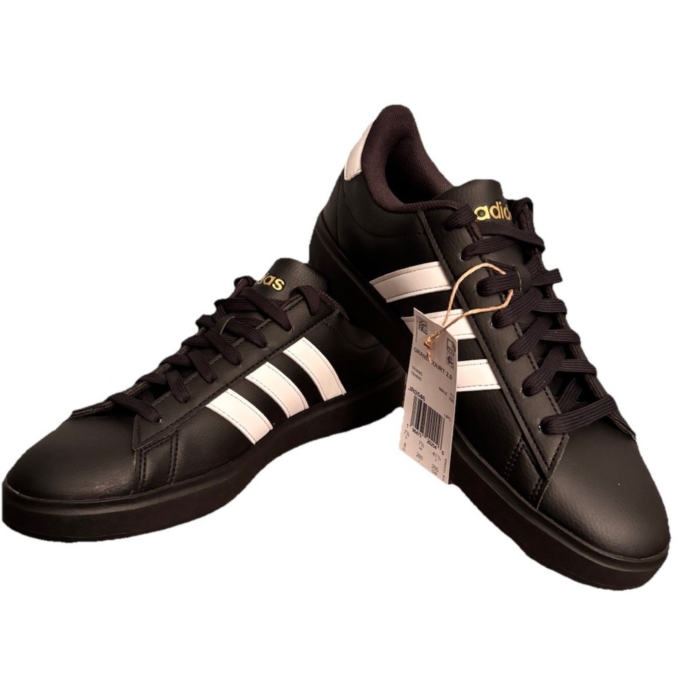 Adidas Grand Court 2.0 Men's Black White-JR0546 Size 8 New In Box